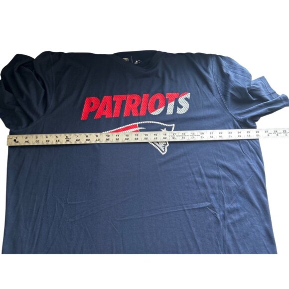 Nike Dri-Fit NFL Patriots Mens Training Shirt XXL Navy Blue 100% Polyester - Picture 5 of 6